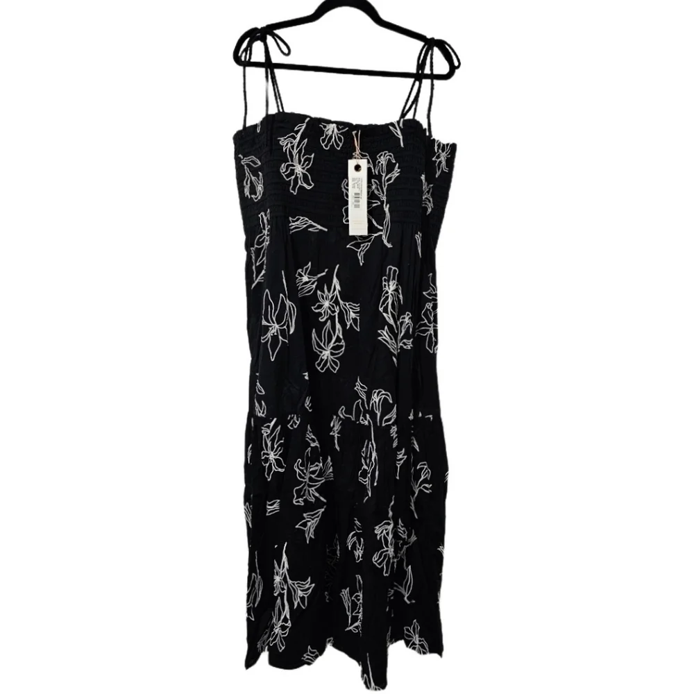 Tanya Taylor Leona Smocked Floral Midi-Dress NWT - Picture 3 of 12